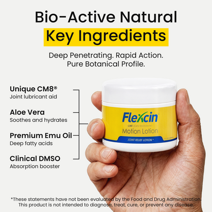 Flexcin Motion Lotion with CM8™ - All Natural Joint Pain Relief Lotion